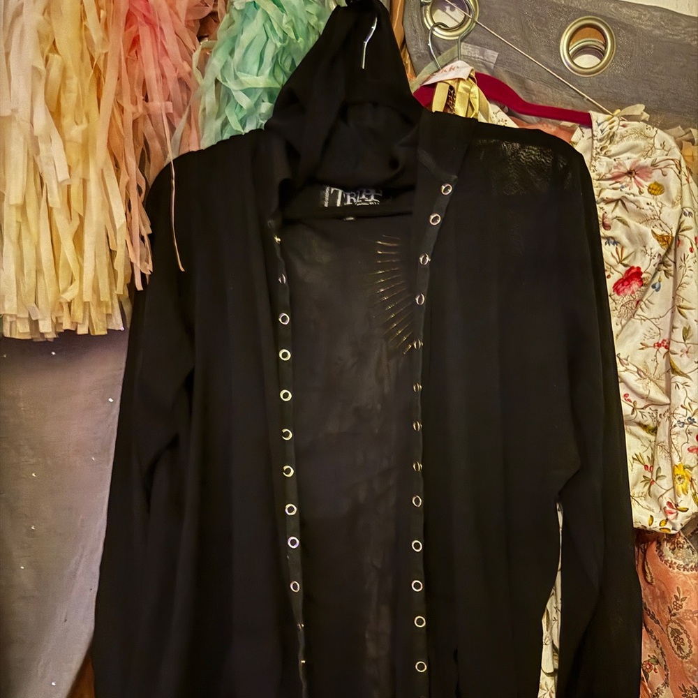 Vintage Tripp NYC hooded mesh shirt - size 3